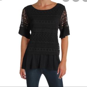 Grey State Lace Overlay Tshirt